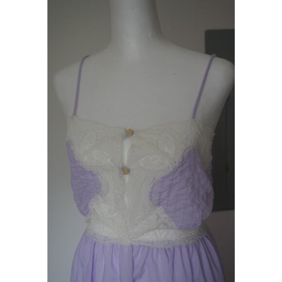 Lily of France Nightgown Medium Lace Purple Vintage - Picture 3 of 7